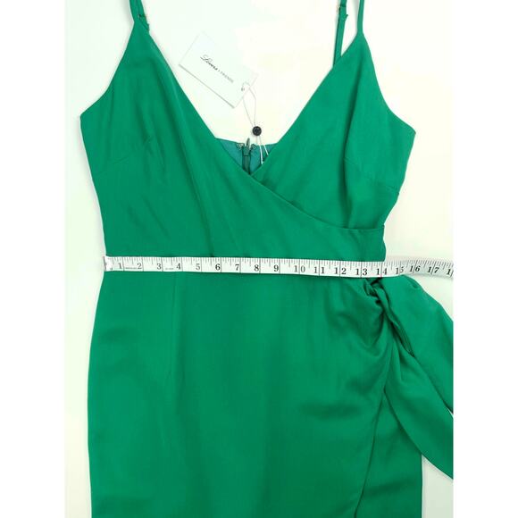 Lovers + Friends Green Faux-Wrap Midi Dress NWT Size M - Picture 6 of 9